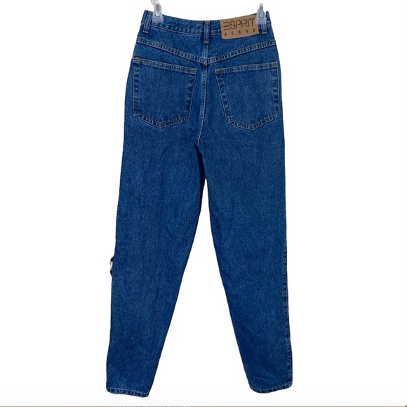 Vintage Esprit Mom Jeans High Waist 100% Medium Wash Size 11 26 Waist 31 Inseam - Picture 2 of 8